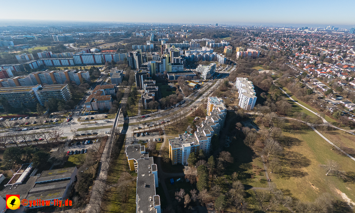 15.02.2023 - Marx-Zentrum und Karl-Marx-Ring mit Umgebung in Neuperlach